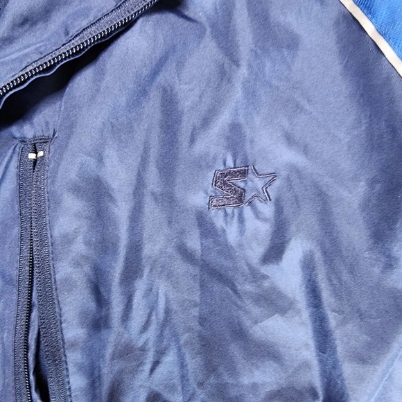 Men's Large Vintage Starter Jacket Windbreaker Midnight Navy - Picture 7 of 10